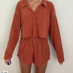 NASTY GAL terry cloth set!